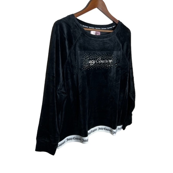 Juicy Couture Velour Black Pajama Loungewear Sleepwear - Picture 4 of 12